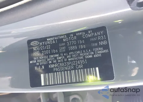 2023 Hyundai Venue Limited z USA, uszkodzony, nr VIN KMHRC8A33PU224951